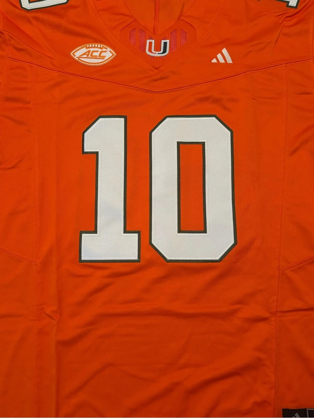 Miami Hurricanes Malachi Toney Adult Large Stitched Orange Jersey
